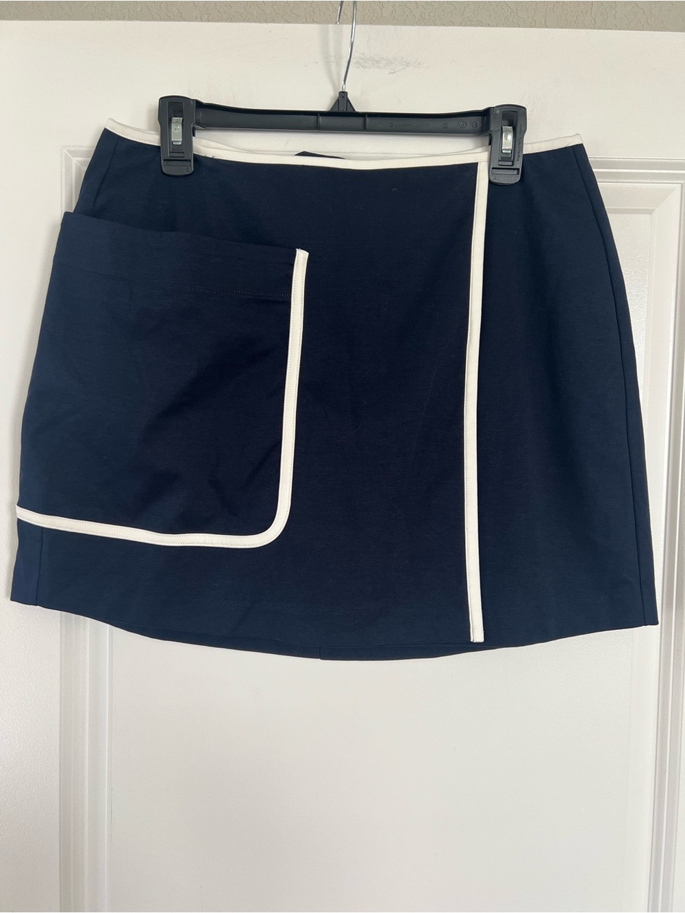 CAbi Navy Skyler Skort with White Trim